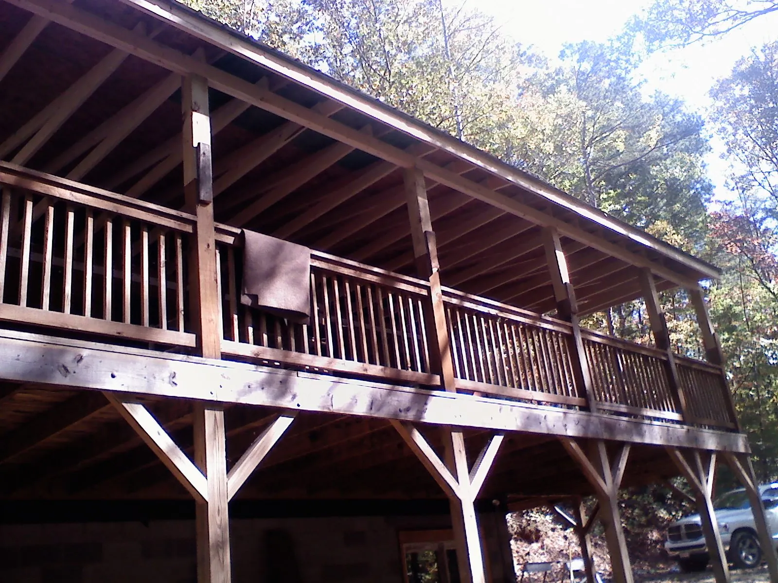 Timber framing under a new elevated porch and deck — Roof Leak Repair in San Lorenzo by Roofing Brothers